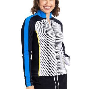 Kinona Multicolor Striped Fast Round Thread Lightly Long Sleeve Golf Shirt Sz L